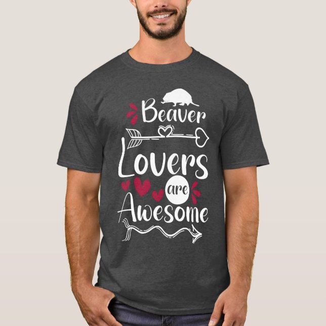 Tier Holzfäller Zoo Geschenk T-Shirt (Vorderseite)
