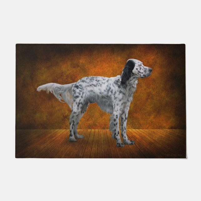 Tier - Hund - Der englische Setter Fußmatte (Vorderseite)