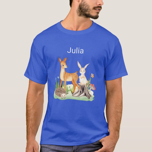 Tier Kaninchen Igel Julia Mädchen T-Shirt (Vorderseite)