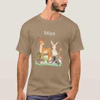 Tier Kaninchen Igel Miya retro T-Shirt