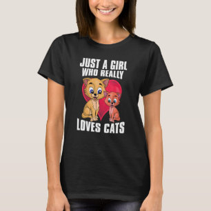 Tier Katze Frauen sind einfach Mädchen, die Katze T-Shirt