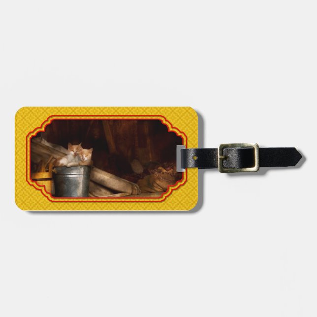 Tier - Katze - Menge Spaß Gepäckanhänger (Vorderseite horizontal)
