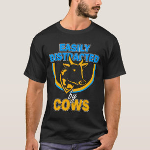 Tier Kuh Milch Rindvieh Landwirt Weide T-Shirt