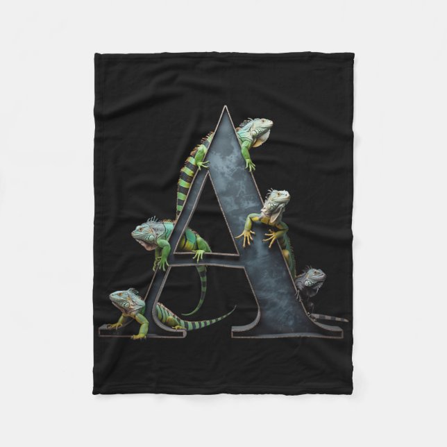 Tier Leguane Vintage Rap Hip-Hop  Fleecedecke (Vorderseite)