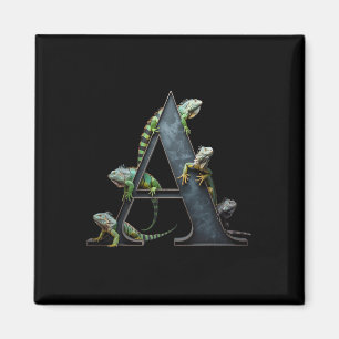 Tier Leguane Vintage Rap Hip-Hop Magnet