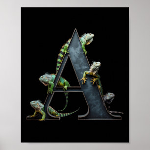 Tier Leguane Vintage Rap Hip-Hop Poster