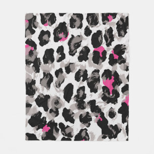 Tier, Leopardentextur, Background abstract, africa Fleecedecke
