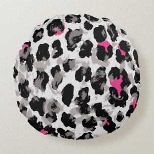 Tier, Leopardentextur, Background abstract, africa Rundes Kissen