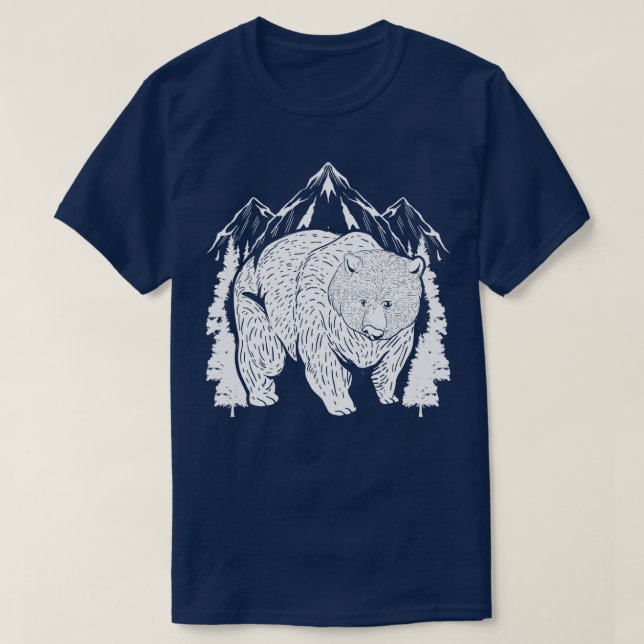 Tier Mountain Wildlife Bear T-Shirt (Design vorne)