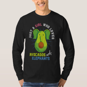 Tier nur ein Mädchen, das Avocados und Elefanten L T-Shirt