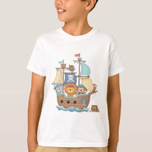 Tier-Piratenschiff-Abenteuer T-Shirt