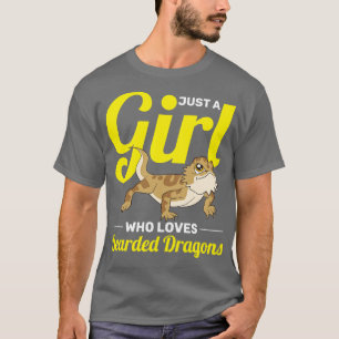 Tier Reptilienliebhaber Nur Ein Mädchen Das Bartag T-Shirt