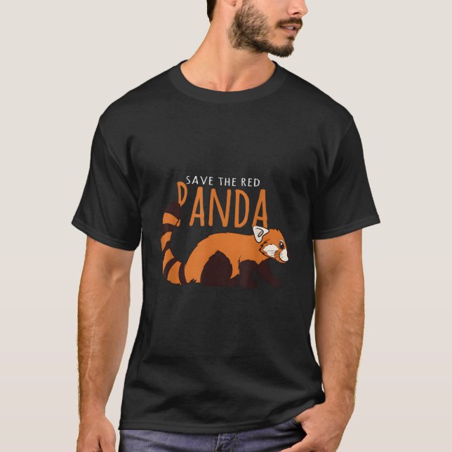Tier Rette das Rote Panda-Bewusstsein T-Shirt (Vorderseite)