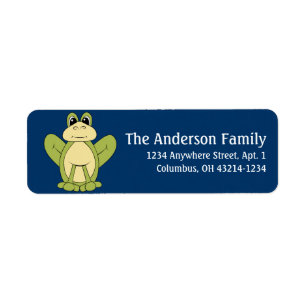 Tier-Rücksendeadressen-Aufkleber des Frosch-d1