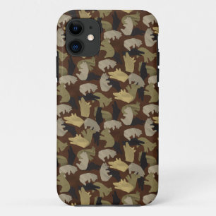 Tier-Silhouette-Tarnung Braun Case-Mate iPhone Hülle
