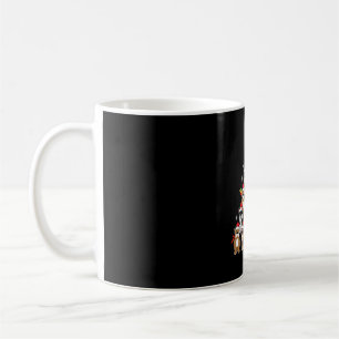 Tier sitzen im Schnee mit Lichtern Weihnachten Kaffeetasse