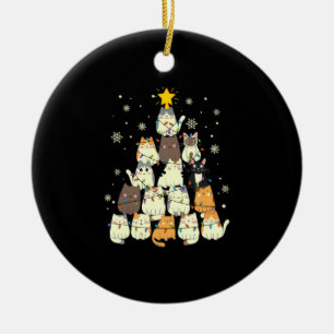 Tier sitzen im Schnee mit Lichtern Weihnachten Keramik Ornament