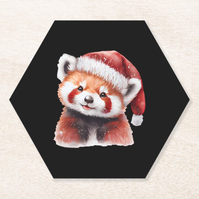 Tier sitzen im Schnee mit Lichtern Weihnachten Untersetzer (Vorderseite)