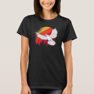 Tier Taube Brieftaube Züchter Vogel Retro Taube T-Shirt