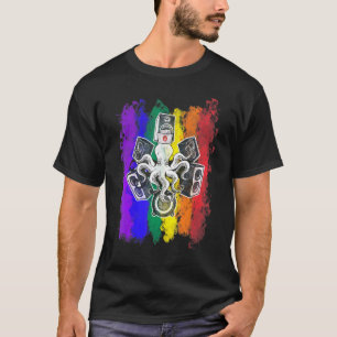 Tier Techno Occtopus Krankenschwester Krankenhaus T-Shirt