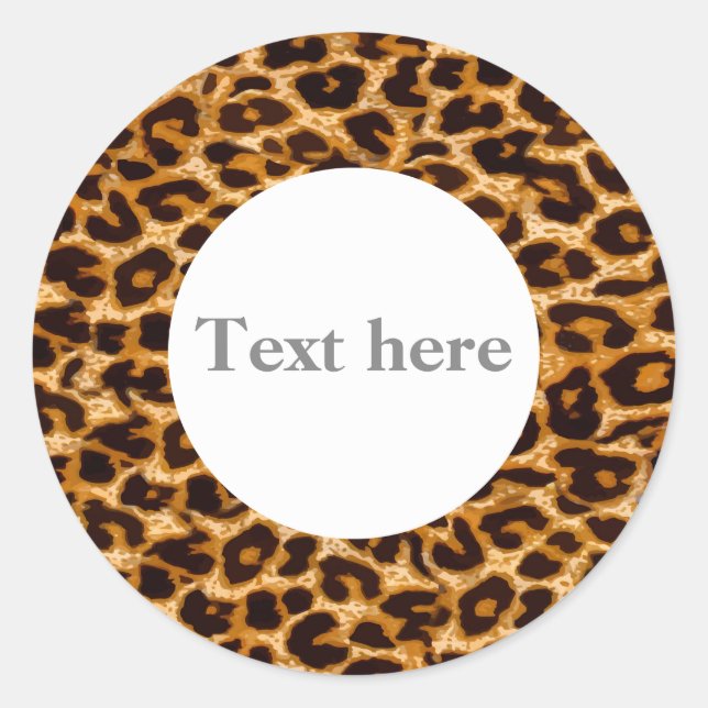 Tier, Tierdruck, Leopard, Geparden-Aufkleber Runder Aufkleber (Vorderseite)