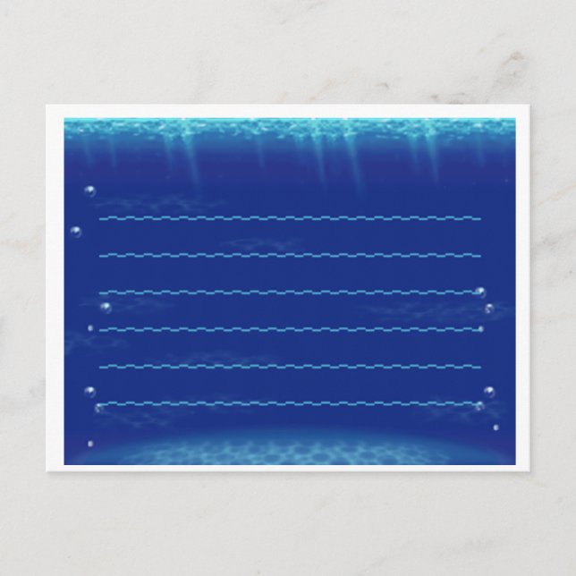 Tier überquert neues Leaf-Unterwasser-Stationär Postkarte (Vorderseite)