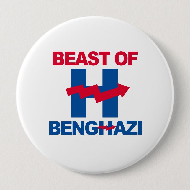 TIER VON BANGHAZI - - Anti-Hillary - Button (Vorderseite)