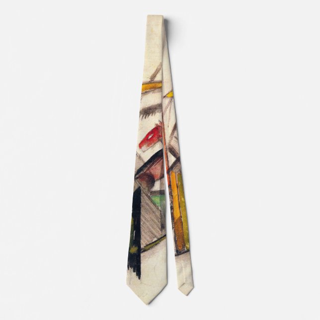 Tier von Franz Marc, Vintage Ausdruckskunst Krawatte (Vorderseite)