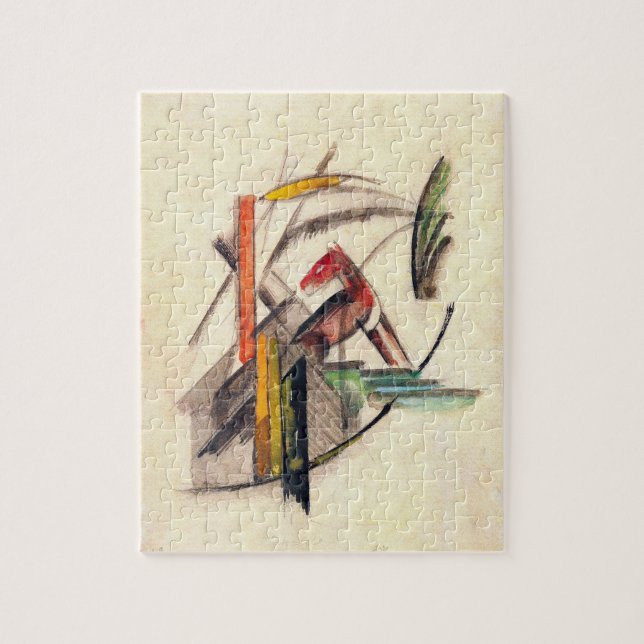 Tier von Franz Marc, Vintage Ausdruckskunst Puzzle (Vertikal)