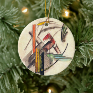 Tier von Franz Marc, Vintage-Expressionismus-Kunst Keramik Ornament