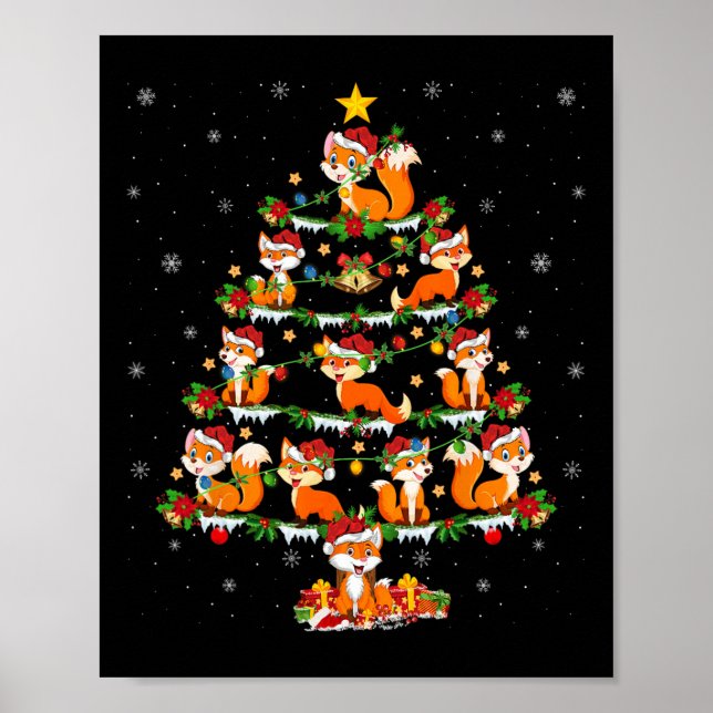 Tier Weihnachten Weihnachten Weihnachtsbaum Weihna Poster (Vorne)