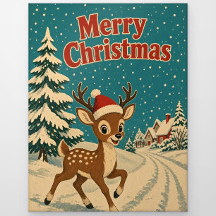 Tier Weihnachten Winterweg Postkarte