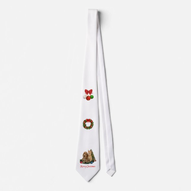 Tier-Weihnachts-Schlips Krawatte (Vorderseite)