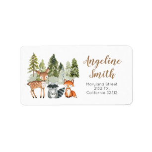 Tierabenteuer Camper Babydusche Adresse Adressaufkleber