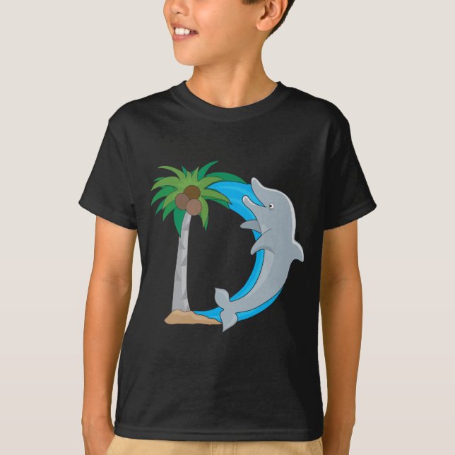 Tieralphabet-Delphin T-Shirt (Vorderseite)