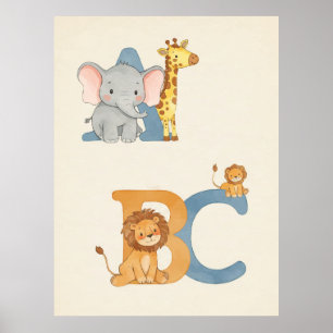 Tieralphabet Poster