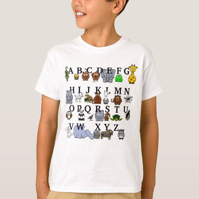 Tieralphabet T-Shirt (Vorderseite)