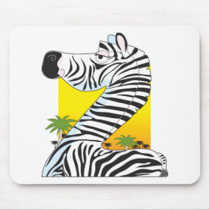 TieralphabetZebra Mousepad