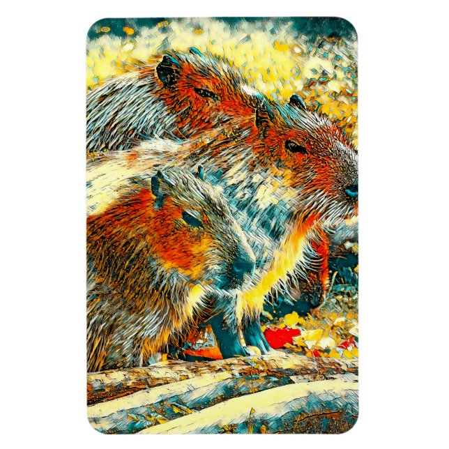 TierArt_Capybara_005 Magnet (Vertikal)