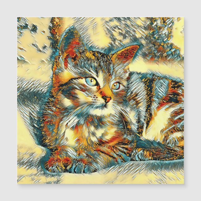 TierArt_Cat_015 Magnetkarte (Vorderseite)