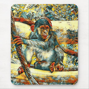 TierArt_Chimpanzee_011 Mousepad