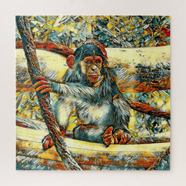 TierArt_Chimpanzee_011 Puzzle (Vertikal)