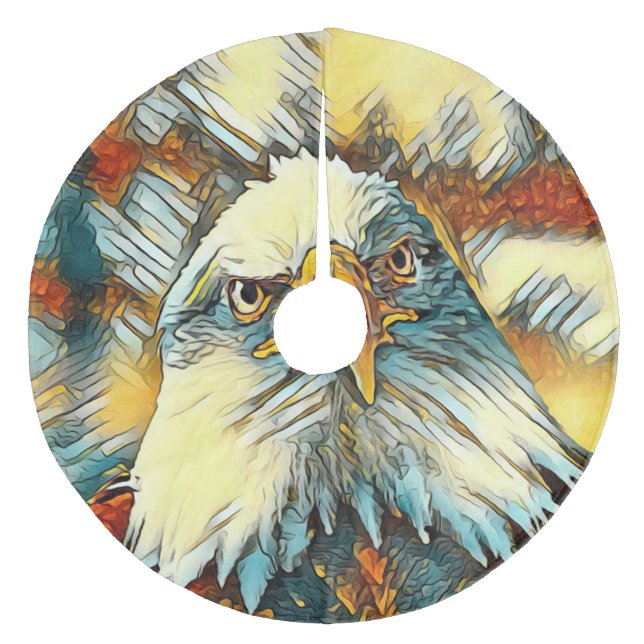 TierArt_Eagle_20170603_by_JAMColors Fleece Weihnachtsbaumdecke (Vorderseite)
