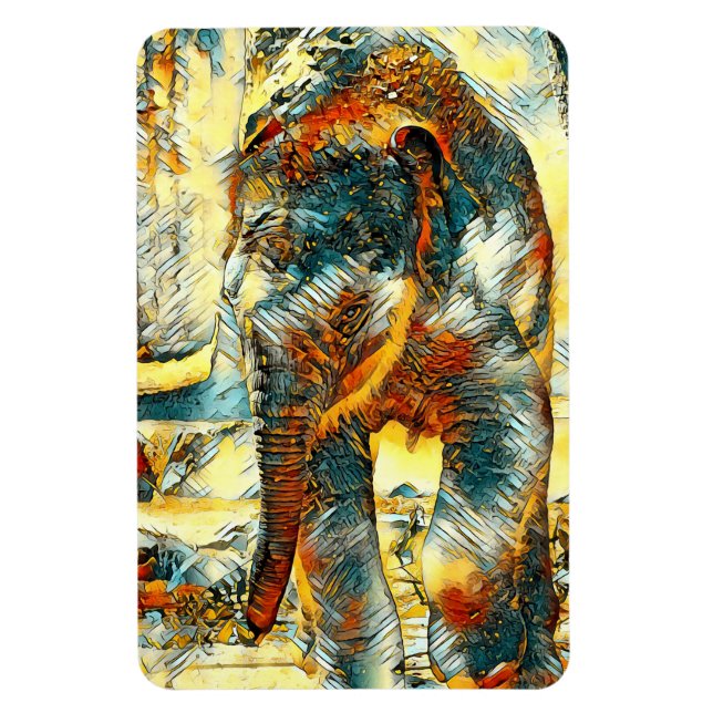 TierArt_Elephant_012 Magnet (Vertikal)
