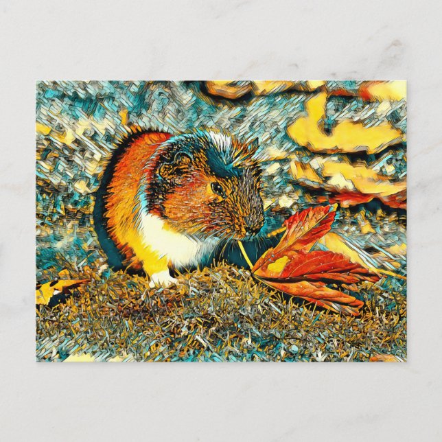 TierArt_GuineaPig_001 Postkarte (Vorderseite)