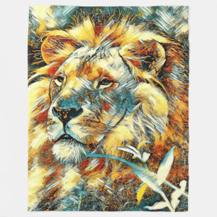 TierArt_Lion_20170605_by_JAMColors Fleecedecke