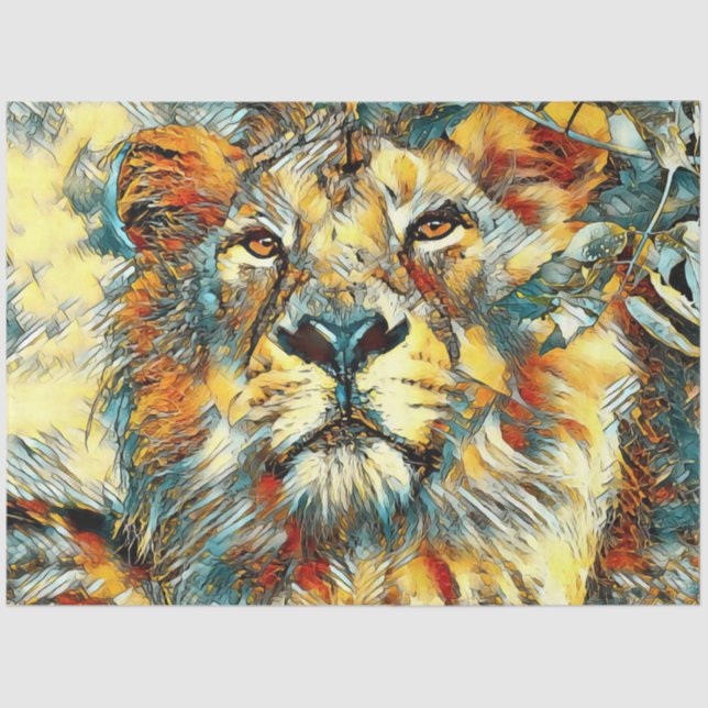 TierArt_Lion_20170607_by_JAMColors Seidenpapier (Vorderseite)