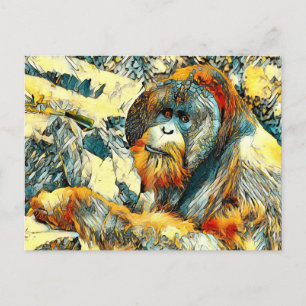 TierArt_OrangUtan_001 Postkarte