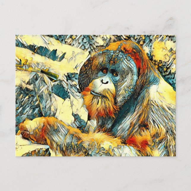 TierArt_OrangUtan_001 Postkarte (Vorderseite)