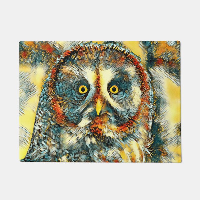 TierArt_Owl_003 Fußmatte (Vorderseite)